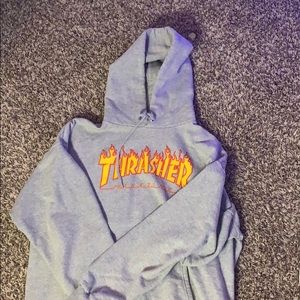 Thrasher Hoodie (Heather Grey)